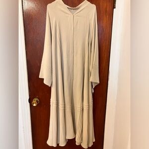 Beige Button up Abaya From Mecca 54